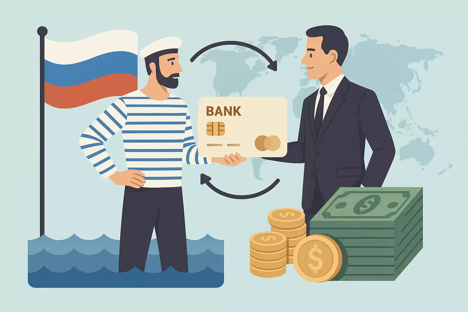 Как моряки из России получают зарплату из-за рубежа?
