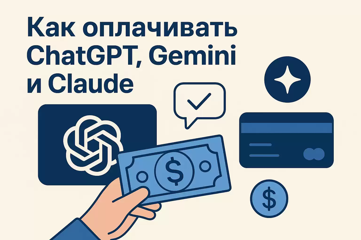 Как оплачивать ChatGPT, Gemini и Claude