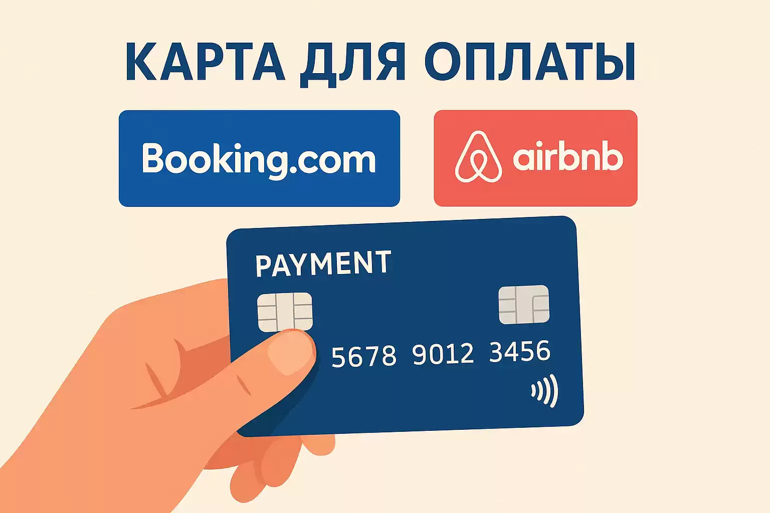 Карта для оплаты Booking и Airbnb